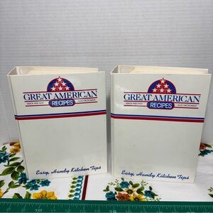 Vintage Great American Recipes 2 Binder Set Cookbooks & Kitchen Tips